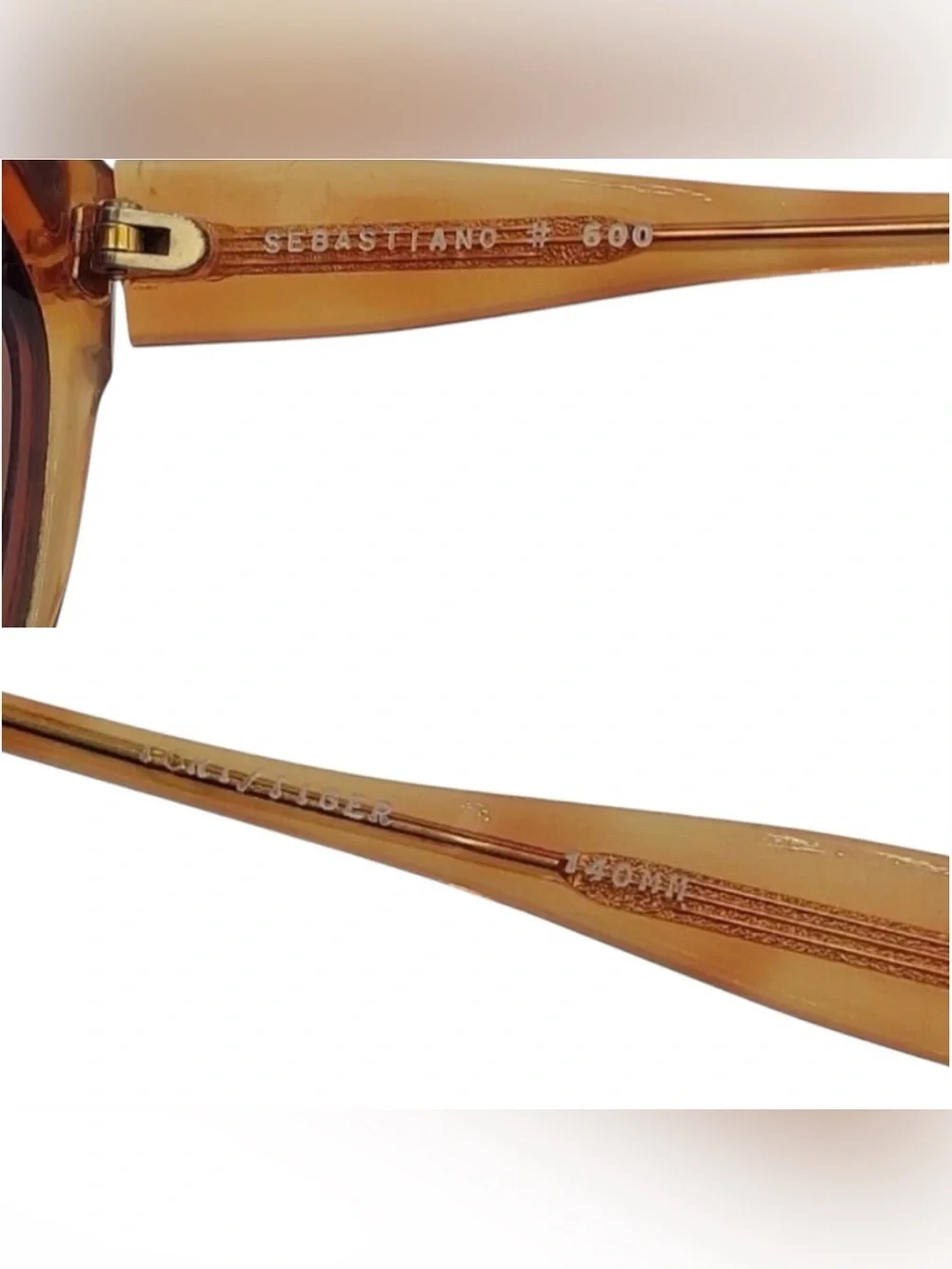 Vintage Oversized Sunglasses in Brown.  Oval Shaped Slight Cateye, by Sebastiano